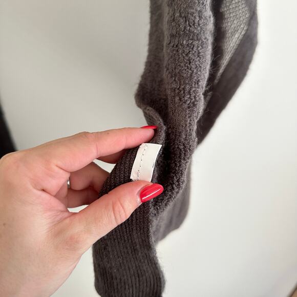 Cashmere Rabbit Fur Neck Warmer Wrap Gray One Size - Picture 8 of 10